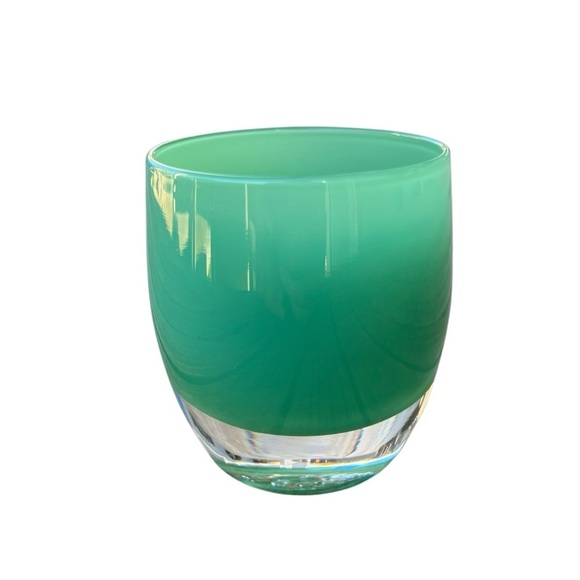 Glassybaby Strength Pre-Triskelion Votive Candle Holder Green Hand Blown GUC - Picture 6 of 15